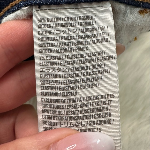 Abercrombie & Fitch Dark Blue Denim Cuffed Shorts - Picture 8 of 8